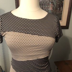 Black and Tan striped blouse